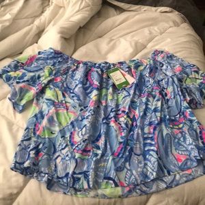 Lilly Pulitzer off the shoulder blouse